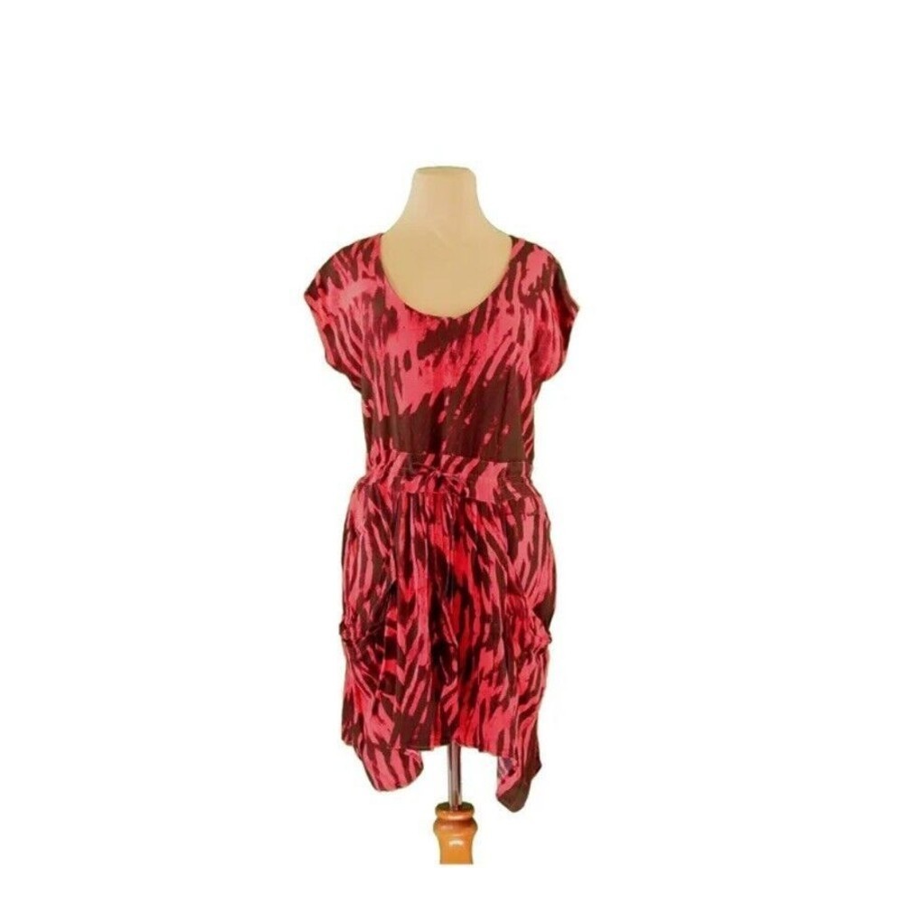 Diesel‎ Red And Black Mini Dress With Pockets XXS 100% Viscose